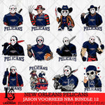 New Orleans Pelicans Jason Voorhees NBA Bundle 12 SVG Eps Dxf Png File, Bundle NBA svg, Digital Download, Instant Download