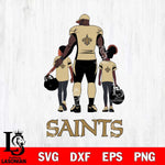 New Orleans Saints 3 Father and son Rugby SVG DXF EPS PNG FILE,NFL SVG, Father day Digital Download,Instant Download, Silhouette