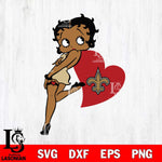 New Orleans Saints Betty Boop Girl Love SVG Svg Eps Dxf Png File, Digital Download, Instant Download