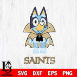 New Orleans Saints Bluey Dracula Halloween Svg Eps Dxf Png File, Digital Download, Instant Download