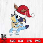 New Orleans Saints Bluey Santa Claus Christmas Svg Eps Dxf Png File, Digital Download, Instant Download