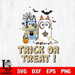 New Orleans Saints Bluey Trick or Treat Halloween Svg Eps Dxf Png File, Digital Download, Instant Download