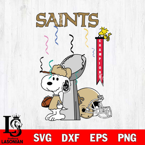 New Orleans Saints Charlie Brown and Snoopy Super Bowl Svg Eps Dxf Png File, NFL svg , Digital Download , Instant Download, Cricut File