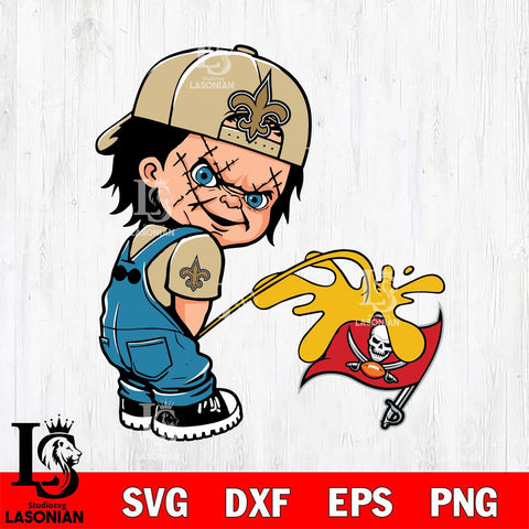 New Orleans Saints Chucky Piss On Tampa Bay Buccaneers Svg Eps Dxf Png File, Digital Download, Instant Download