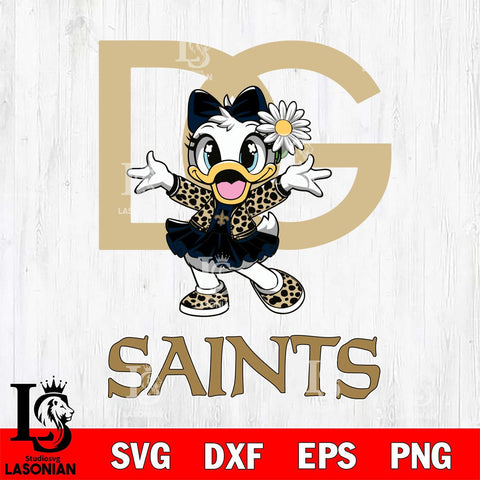 New Orleans Saints Dolce And Gabbana Daisy Duck Disney Svg Eps Dxf Png File, Digital Download, Instant Download