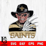 New Orleans Saints Freddy Krueger Horror Halloween Svg Eps Dxf Png File, Digital Download, Instant Download