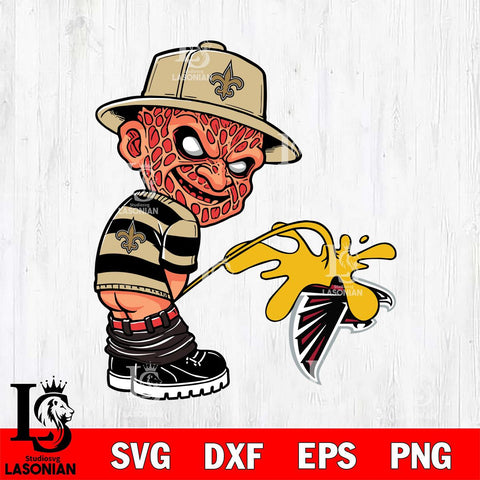 New Orleans Saints Freddy Krueger Piss On Atlanta Falcons Svg Eps Dxf Png File, Digital Download, Instant Download