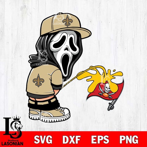 New Orleans Saints Ghostface Piss On Tampa Bay Buccaneers Svg Eps Dxf Png File, Digital Download, Instant Download