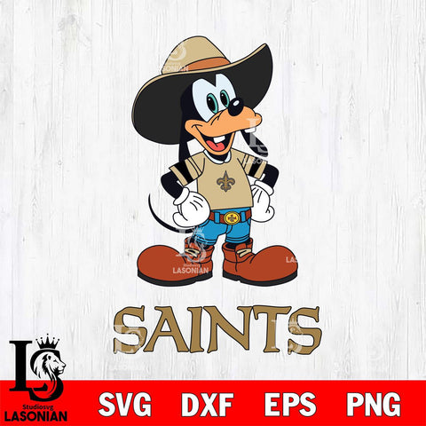 New Orleans Saints Goofy Cowboy Sport SVG DXF EPS PNG FILE,NFL Cricut ,Football Digital Download,Instant Download, Silhouette