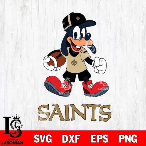 New Orleans Saints Goofy Football Player SVG DXF EPS PNG FILE,NFL Cricut ,Football Digital Download,Instant Download, Silhouette