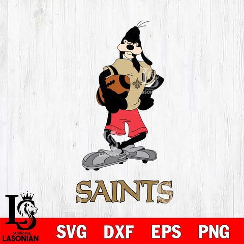 New Orleans Saints Goofy Player SVG DXF EPS PNG FILE,NFL Cricut ,Football Digital Download,Instant Download, Silhouette