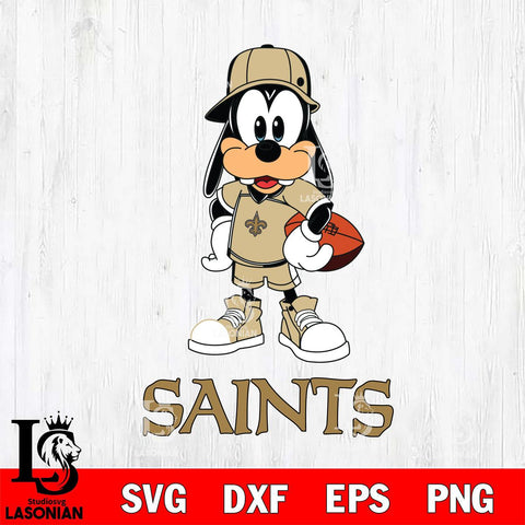 New Orleans Saints Goofy rugby SVG DXF EPS PNG FILE,NFL Cricut ,Football Digital Download,Instant Download, Silhouette