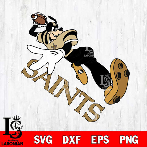New Orleans Saints Goofy rugby player SVG DXF EPS PNG FILE,NFL Cricut ,Football Digital Download,Instant Download, Silhouette