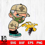 New Orleans Saints Hannibal Lecter Piss On Atlanta Falcons Svg Eps Dxf Png File, Digital Download, Instant Download