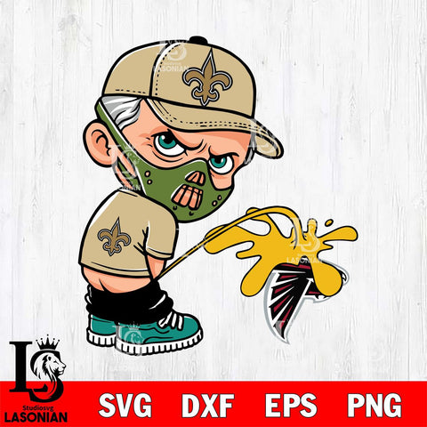 New Orleans Saints Hannibal Lecter Piss On Atlanta Falcons Svg Eps Dxf Png File, Digital Download, Instant Download