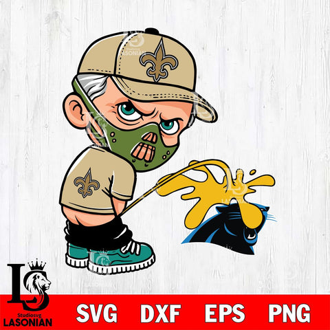 New Orleans Saints Hannibal Lecter Piss On Carolina Panthers Svg Eps Dxf Png File, Digital Download, Instant Download