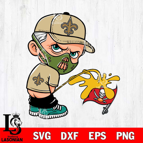 New Orleans Saints Hannibal Lecter Piss On Tampa Bay Buccaneers Svg Eps Dxf Png File, Digital Download, Instant Download