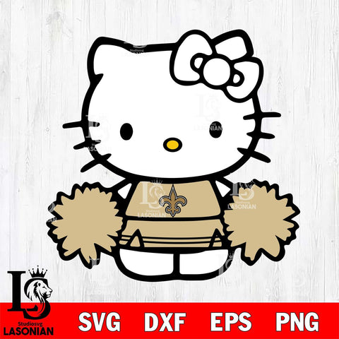 New Orleans Saints Hello Kitty sport 3 Svg Eps Dxf Png File, Digital Download, Instant Download