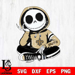New Orleans Saints Jack Skellington halloween Svg Eps Dxf Png File, Digital Download, Instant Download