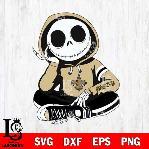 New Orleans Saints Jack Skellington halloween Svg Eps Dxf Png File, Digital Download, Instant Download