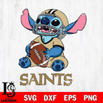 New Orleans Saints Lilo and stitch Football SVG DXF EPS PNG FILE, Stitch File Cut,NFL Digital Download,Instant Download, Silhouette