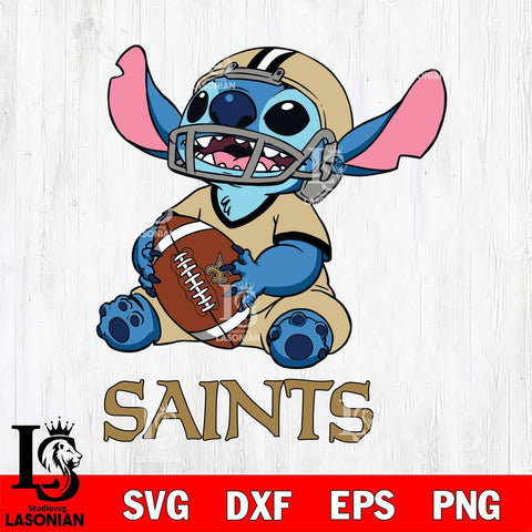 New Orleans Saints Lilo and stitch Football SVG DXF EPS PNG FILE, Stitch File Cut,NFL Digital Download,Instant Download, Silhouette