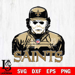 New Orleans Saints Michael Myers Horror Halloween Svg Eps Dxf Png File, Digital Download, Instant Download