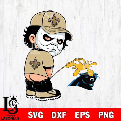 New Orleans Saints Michael Myers Piss On Carolina Panthers Svg Eps Dxf Png File, Digital Download, Instant Download