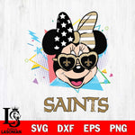 New Orleans Saints Minnie Mouse Love Sport SVG DXF EPS PNG FILE, Disney Father day File Cut,Digital Download,Instant Download,Disney Svg Files