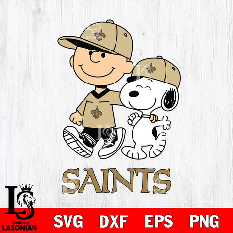 New Orleans Saints Peanuts Snoopy Friends SVG DXF EPS PNG FILE,Snoopy File Cut, Nfl Digital Download,Instant Download, Silhouette