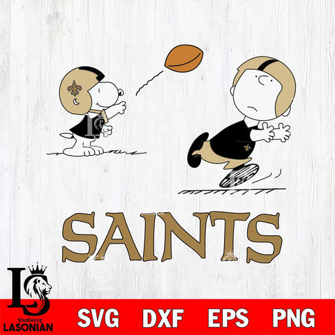 New Orleans Saints Peanuts play football SVG DXF EPS PNG FILE,Snoopy File Cut, Nfl Digital Download,Instant Download, Silhouette
