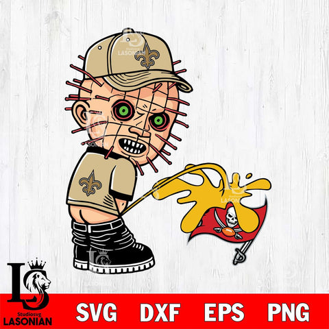 New Orleans Saints Pinhead Piss On Tampa Bay Buccaneers Svg Eps Dxf Png File, Digital Download, Instant Download