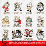 New Orleans Saints Satan Claus Christmas NFL Bundle 12 Svg Eps Dxf Png File,NFL Svg Files,Digital Download,Sublimation,Instant Download