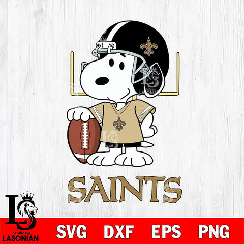 New Orleans Saints Snoopy Player Football SVG DXF EPS PNG FILE,Snoopy File Cut, Nfl Digital Download,Instant Download, Silhouette