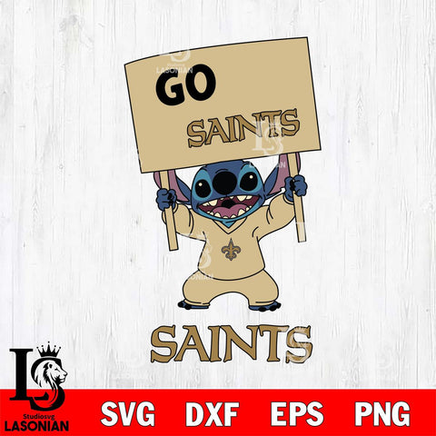 New Orleans Saints Stitch Go cheer SVG DXF EPS PNG FILE, NFL File Cut, Digital Download,Instant Download, Silhouette, Cricut
