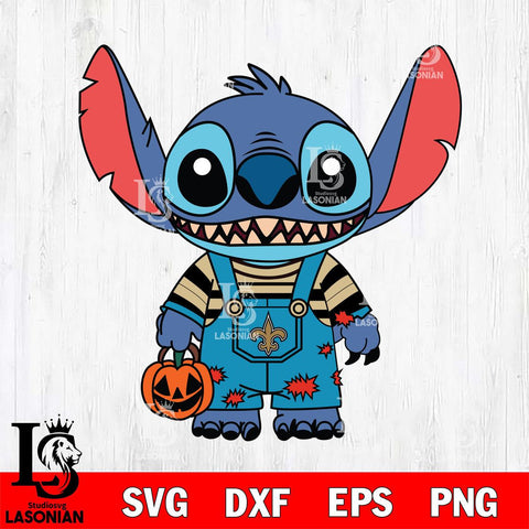 New Orleans Saints Stitch Horror Football Halloween Svg Eps Dxf Png File, NFL svg, Digital Download, Instant Download