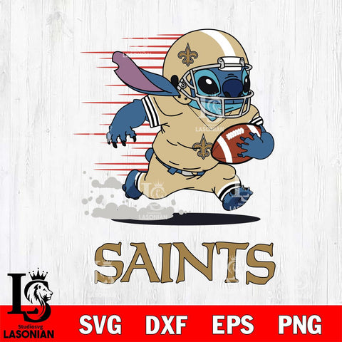 New Orleans Saints Stitch Run Football SVG DXF EPS PNG FILE, NFL File Cut, Digital Download,Instant Download, Silhouette, Cricut