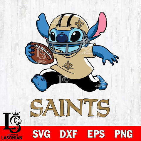 New Orleans Saints Stitch Run Football SVG DXF EPS PNG FILE, Stitch File Cut,NFL Digital Download,Instant Download, Silhouette