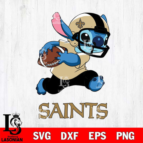 New Orleans Saints Stitch Run Rugby Ball SVG DXF EPS PNG FILE, Stitch File Cut,NFL Digital Download,Instant Download, Silhouette