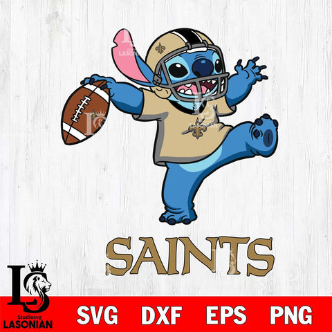 New Orleans Saints Stitch dance rugby ball SVG DXF EPS PNG FILE, Stitch File Cut,NFL Digital Download,Instant Download, Silhouette