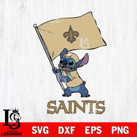 New Orleans Saints Stitch flag SVG DXF EPS PNG FILE, NFL File Cut, Digital Download,Instant Download, Silhouette, Cricut