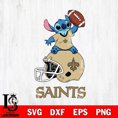 New Orleans Saints Stitch helmet football SVG DXF EPS PNG FILE, Stitch File Cut,NFL Digital Download,Instant Download, Silhouette