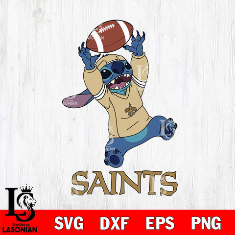 New Orleans Saints Stitch playing football SVG DXF EPS PNG FILE, NFL File Cut, Digital Download,Instant Download, Silhouette, Cricut