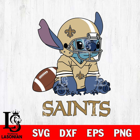 New Orleans Saints Stitch with a football SVG DXF EPS PNG FILE, NFL File Cut, Digital Download,Instant Download, Silhouette, Cricut