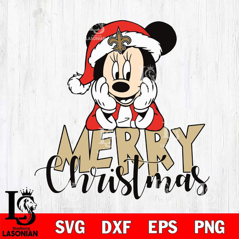 New Orleans Saints mickey christmas 1 Svg Eps Dxf Png File, Digital Download, Instant Download