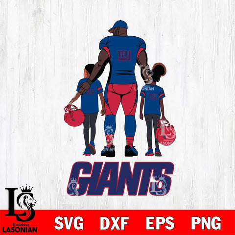New York Giants 3 Father and son Rugby SVG DXF EPS PNG FILE,NFL SVG, Father day Digital Download,Instant Download, Silhouette
