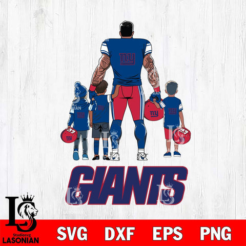 New York Giants 4 Father and son Rugby SVG DXF EPS PNG FILE,NFL SVG, Father day Digital Download,Instant Download, Silhouette