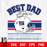New York Giants Best Dad Ever SVG DXF EPS PNG FILE, NFL File Cut,Digital Download,Instant Download, Silhouette