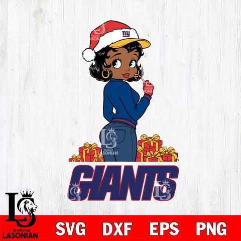 New York Giants Betty Boop Back File Cut, NFL SVG DXF EPS PNG PDF File, Digital Download , Criucut , Silhouette