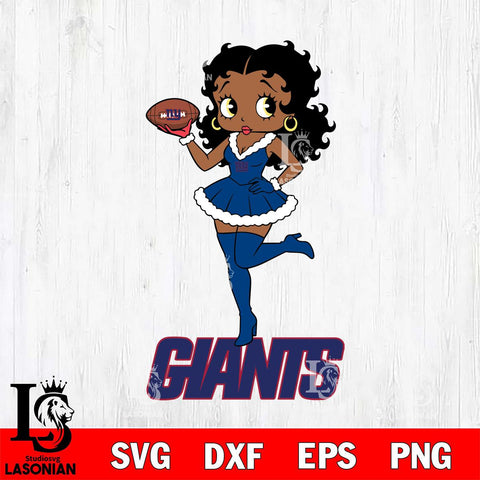 New York Giants Betty Boop Christmas Rugby File Cut, NFL SVG DXF EPS PNG PDF File, Digital Download , Criucut , Silhouette